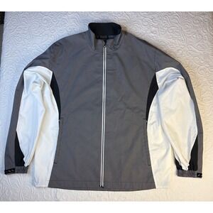 FJ DryJoys DRYJOYS Golf Rain Jacket Mens XL Full Zip Lightweight  Black White